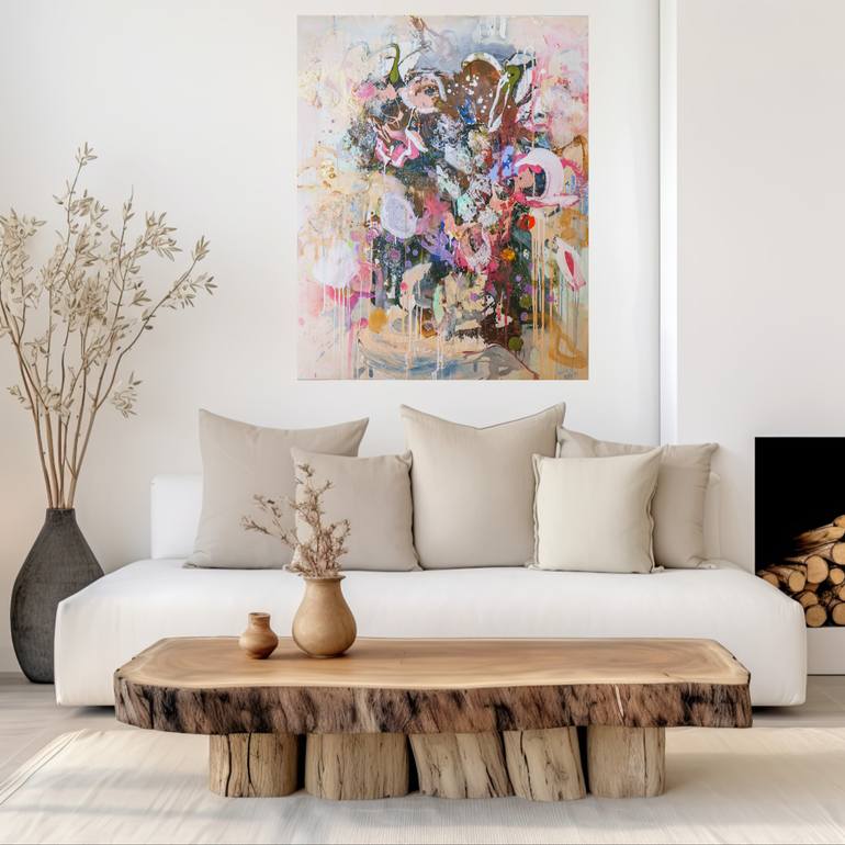 Original Abstract Nature Mixed Media by Barbara Piller