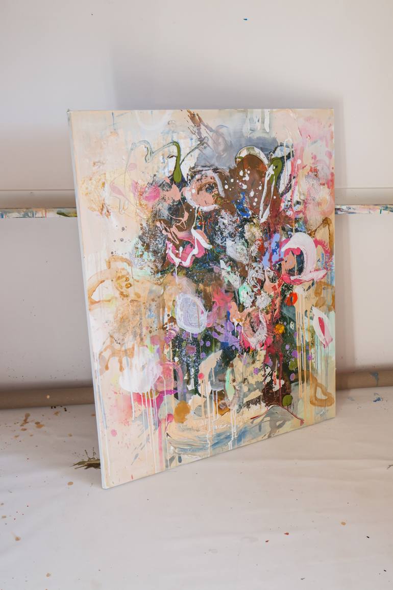 Original Abstract Nature Mixed Media by Barbara Piller