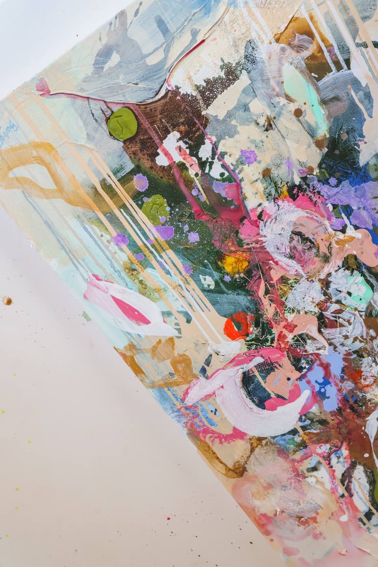 Original Abstract Nature Mixed Media by Barbara Piller