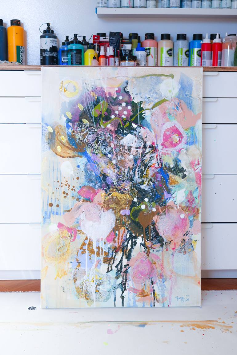 Original Abstract Mixed Media by Barbara Piller