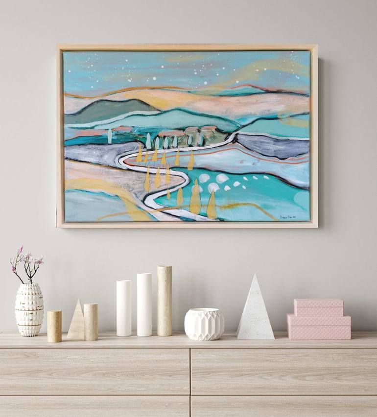 Original Abstract Landscape Painting by Barbara Piller