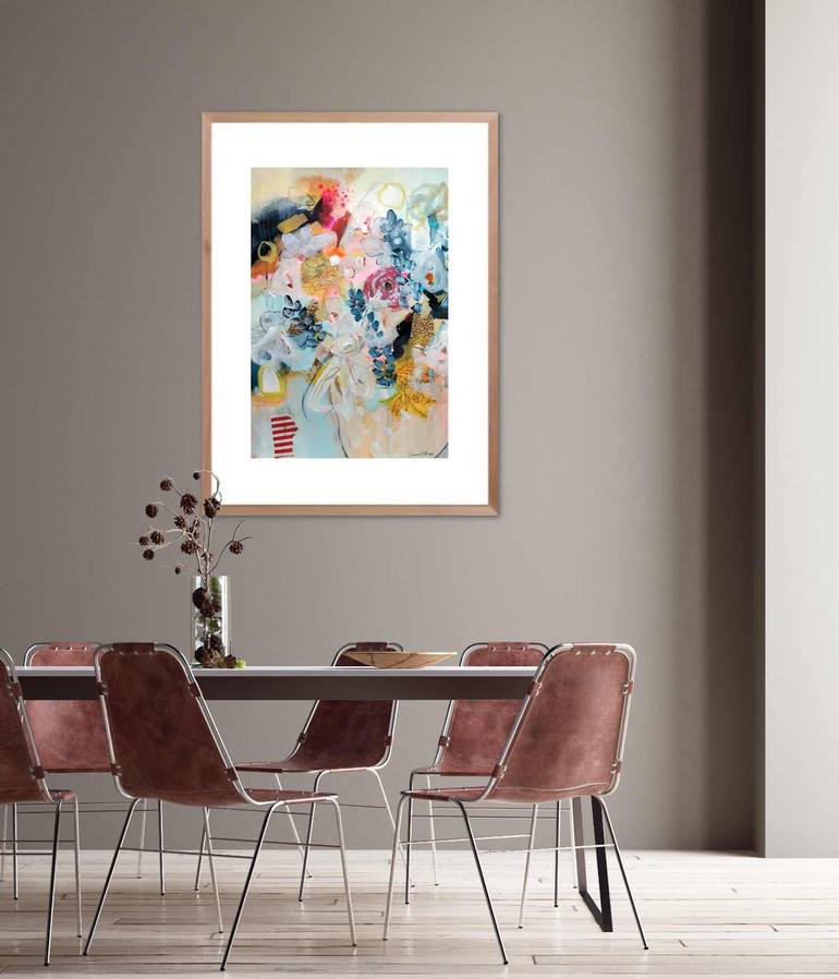 Original Abstract Floral Painting by Barbara Piller