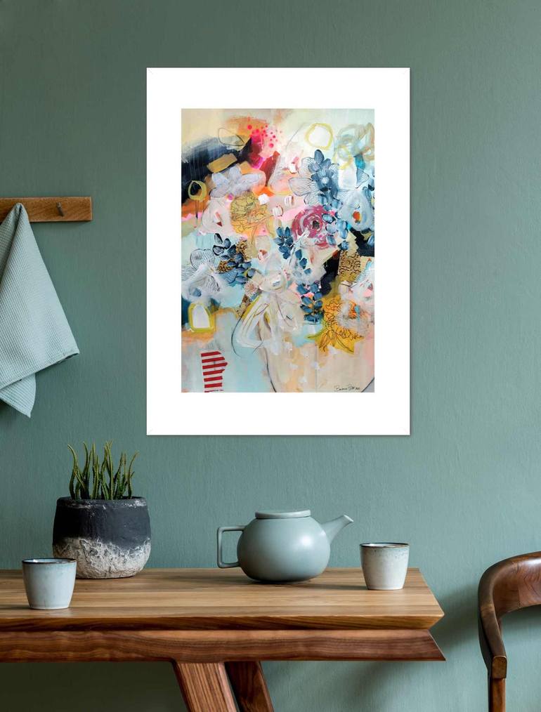 Original Abstract Floral Painting by Barbara Piller