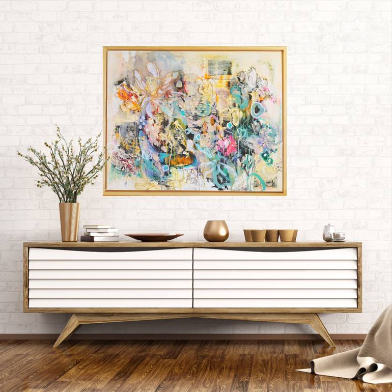 Original Abstract Floral Painting by Barbara Piller