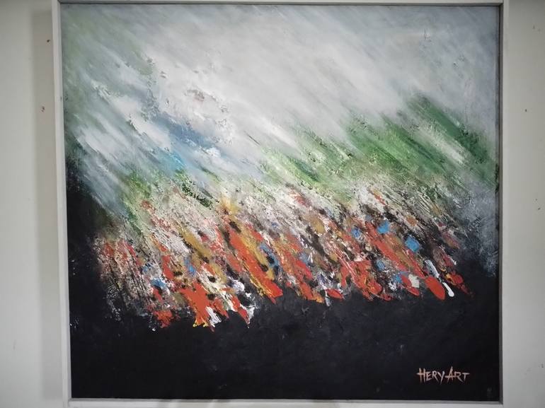 Original Abstract Painting by Hery Poerwanto