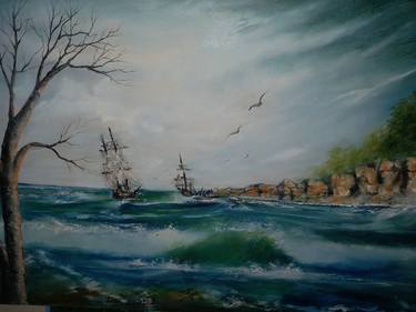 Original Realism Beach Paintings by Hery Poerwanto