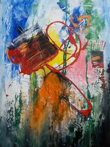 Original Abstract Expressionism Abstract Paintings by Hery Poerwanto