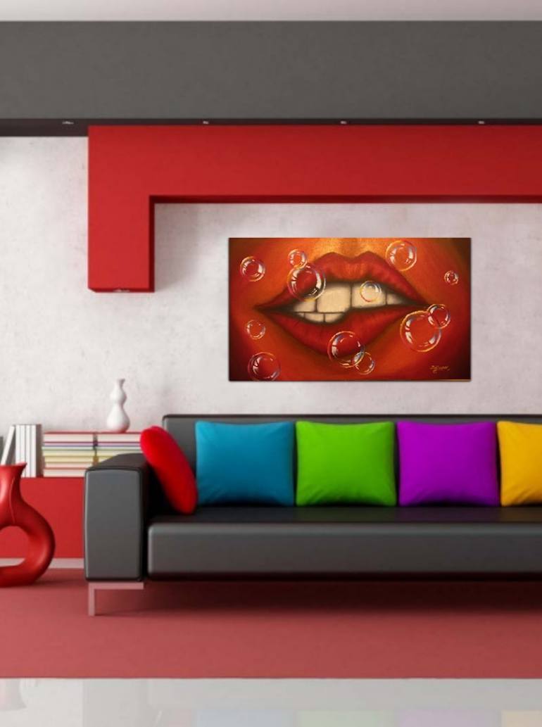 Original Expressionism Erotic Painting by Agur Kaljusaar