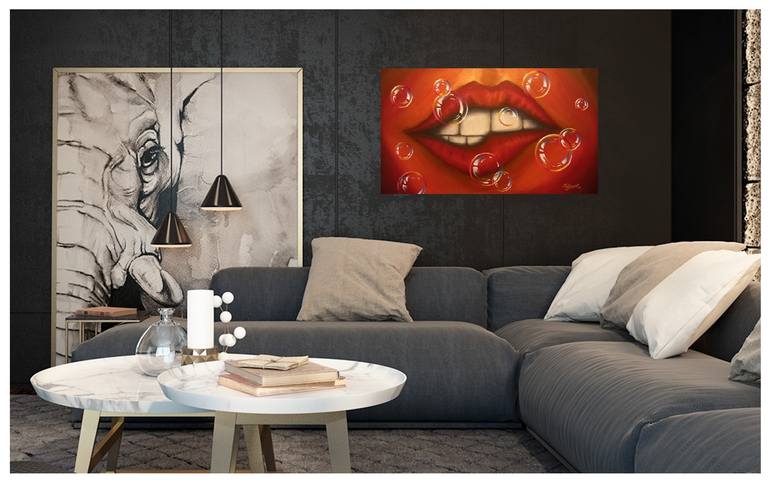 Original Expressionism Erotic Painting by Agur Kaljusaar