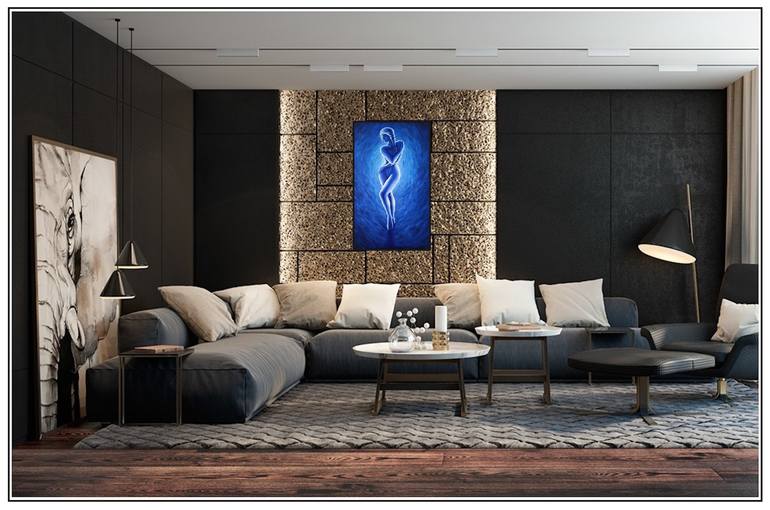 Original Abstract Expressionism Nude Painting by Agur Kaljusaar