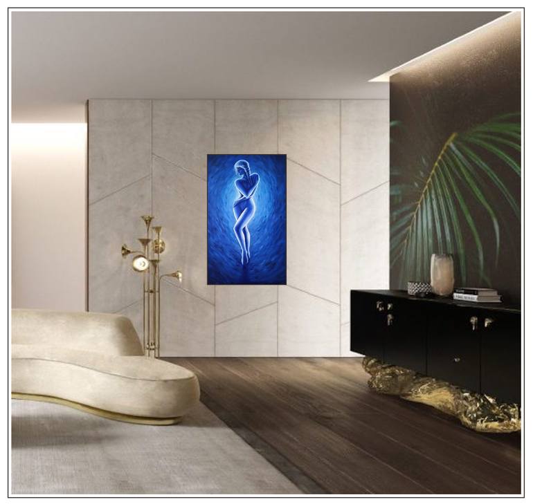 Original Abstract Expressionism Nude Painting by Agur Kaljusaar