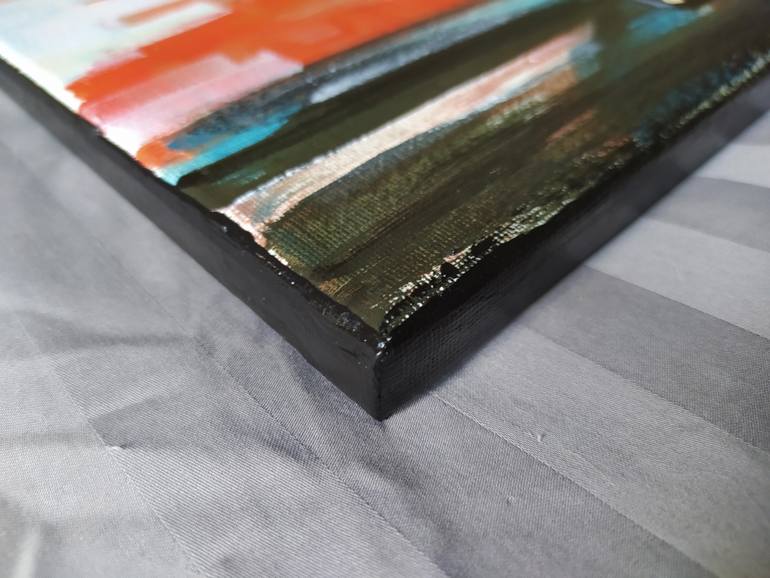 Original Abstract Expressionism Cities Painting by David Stany Garnier