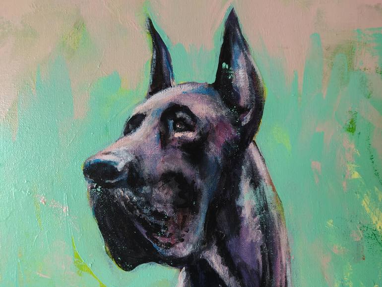 Original Expressionism Dogs Painting by David Stany Garnier