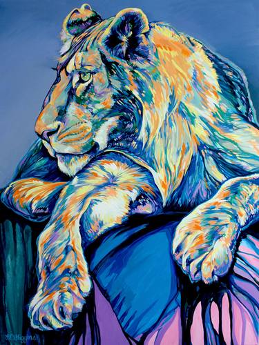 Original Fine Art Animal Paintings by Derrick Higgins