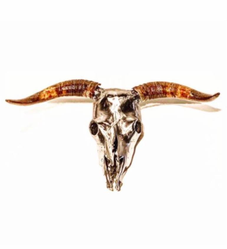 Cow Skull Sculpture by Adam Graham Saatchi Art
