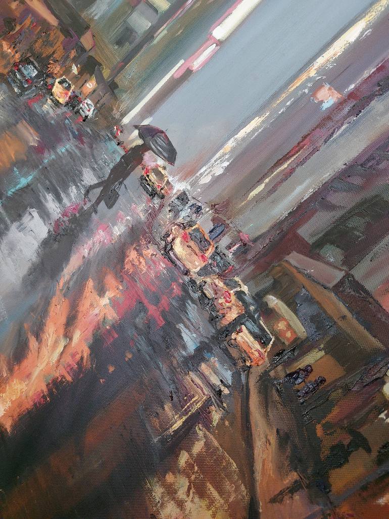 Original Modernism Cities Painting by Gulnora Irgasheva