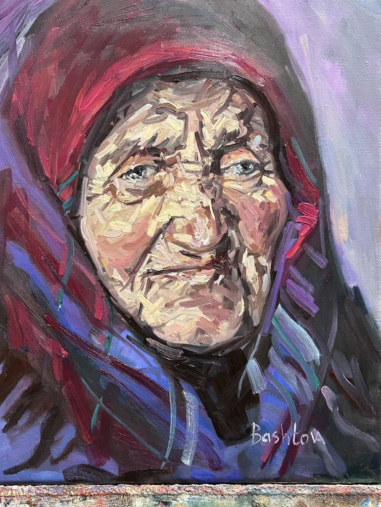 Original Expressionism People Painting by Mariia Bashtova