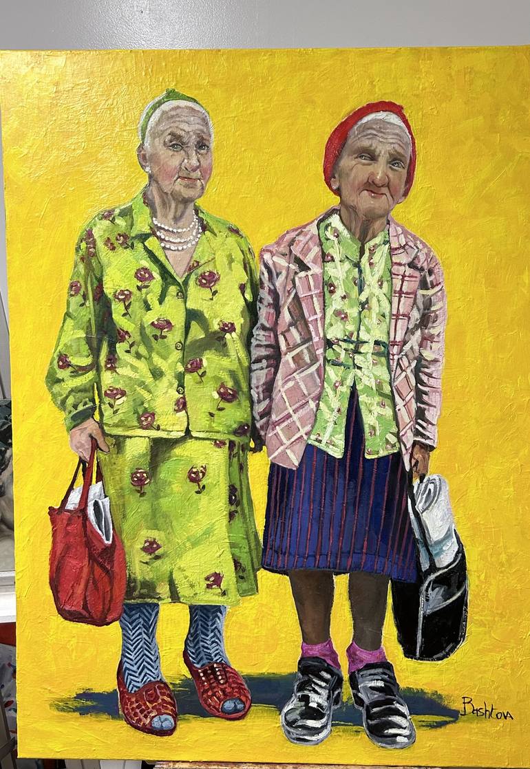 Original Contemporary People Painting by Mariia Bashtova
