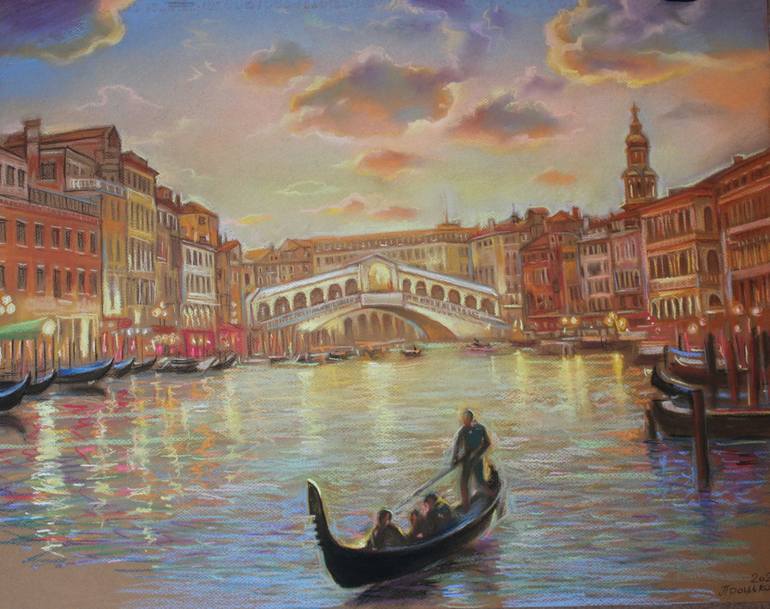 Grand Canal of Venice Painting by Gennadiy Protsko | Saatchi Art