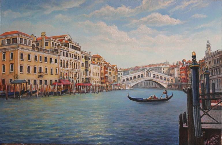 Grand Canal Of Venice 2022 Painting By Gennadiy Protsko 