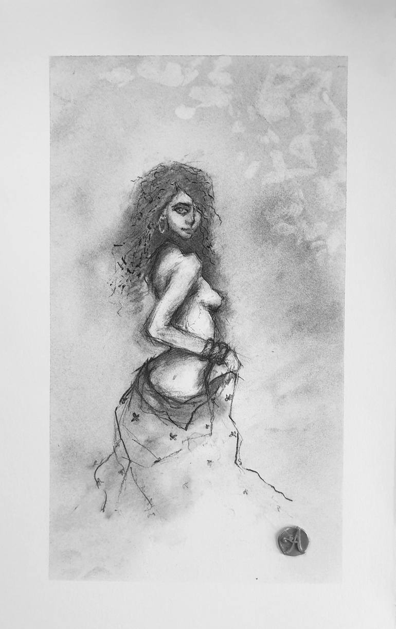 Original Figurative Women Drawing by Anusha Adabala