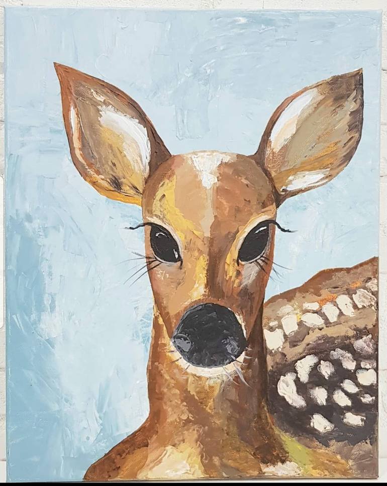 Original Illustration Animal Painting by Mikhail Komarov