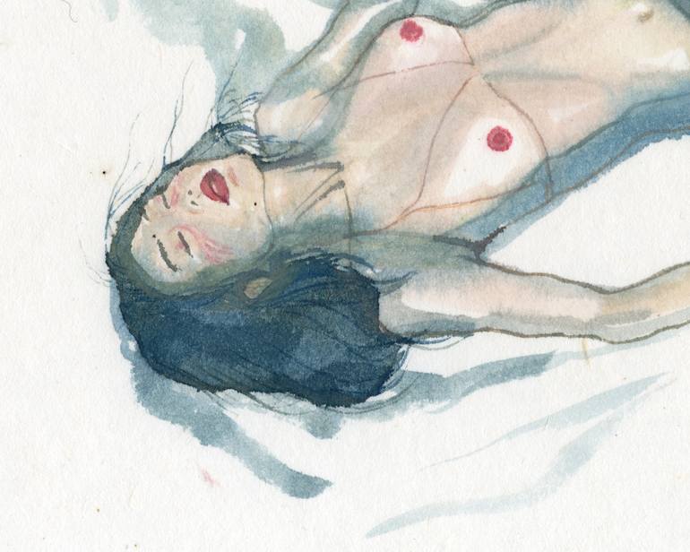 Original Figurative Nude Painting by Meeno Yoon