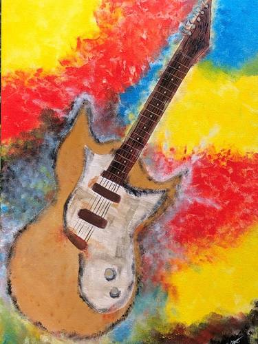 Abstract Guitar thumb
