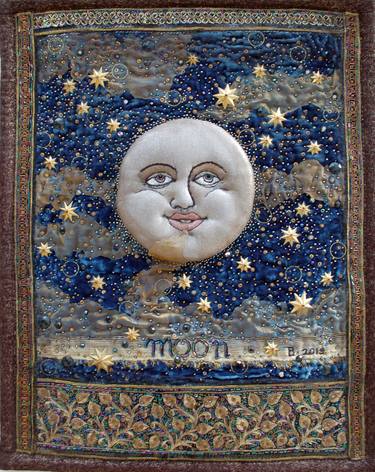 "The Moon" is a textile collage two parts "Sun" and "Moon" thumb