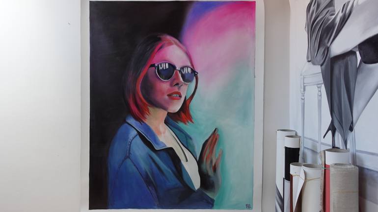 Original Expressionism People Painting by Filip Gherghisan