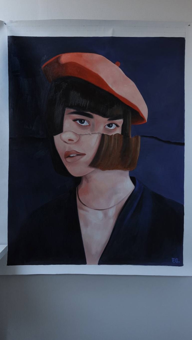 Original Figurative Portrait Painting by Filip Gherghisan