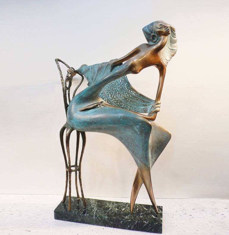 Original Art Deco Love Sculpture by Alex Radionov