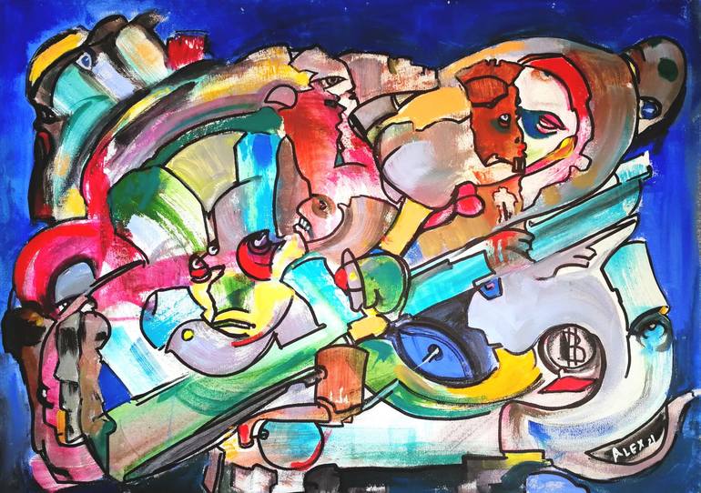 Crazy world Painting by Alex Alexandrovskiy | Saatchi Art
