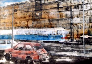 Print of Automobile Paintings by Diego Scursatone
