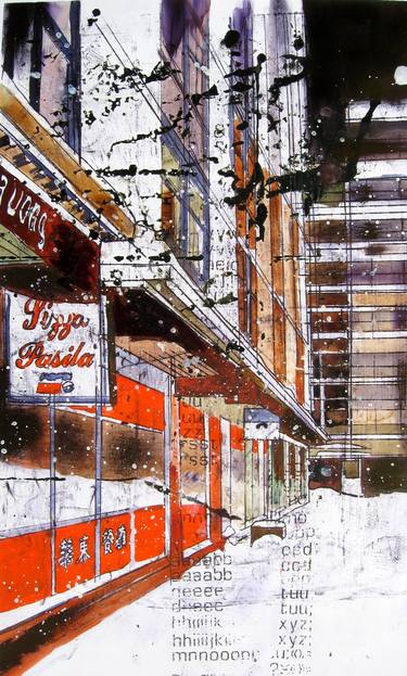 Original Figurative Cities Paintings by Diego Scursatone