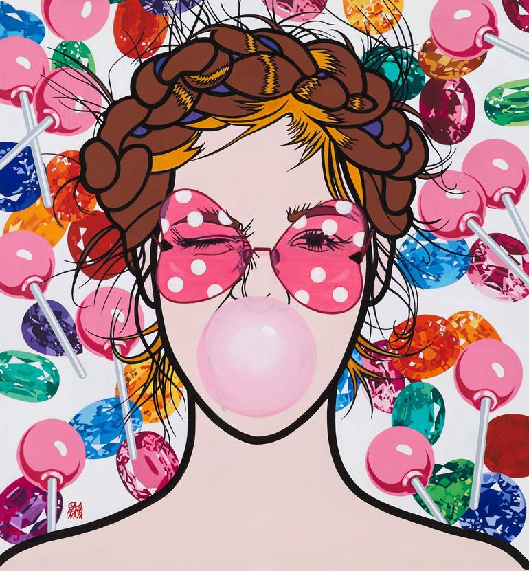 Candy Girl Painting by Kangnam Cho | Saatchi Art