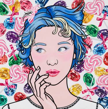 Original Pop Art Women Paintings by Kangnam Cho