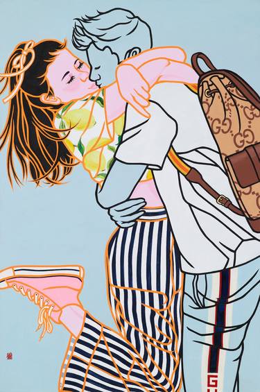 Original Pop Art Love Paintings by Kangnam Cho