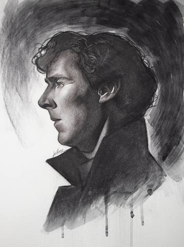 Sherlock - Charcoal Drawing thumb