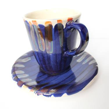 Tea cup Blue velvet thumb