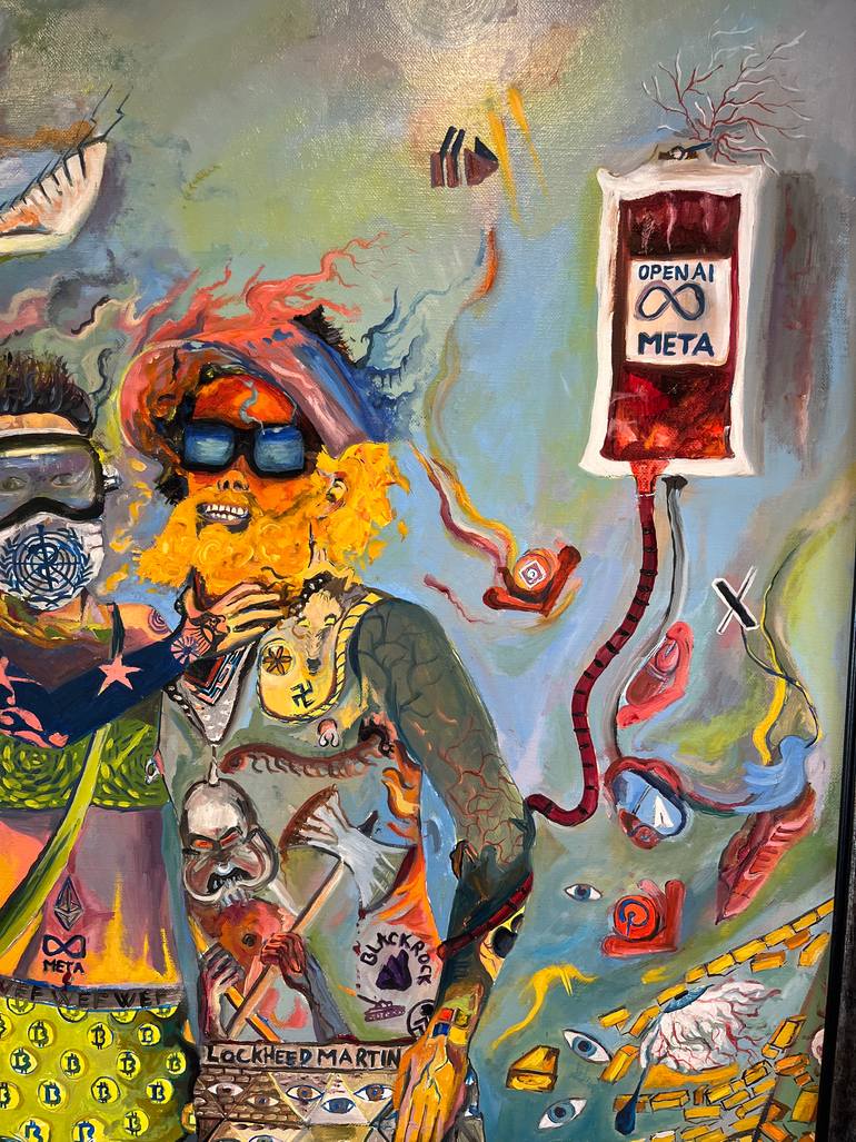 Original Pop Art Politics Painting by Zoltan Nagy