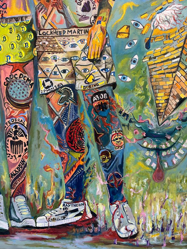 Original Pop Art Politics Painting by Zoltan Nagy