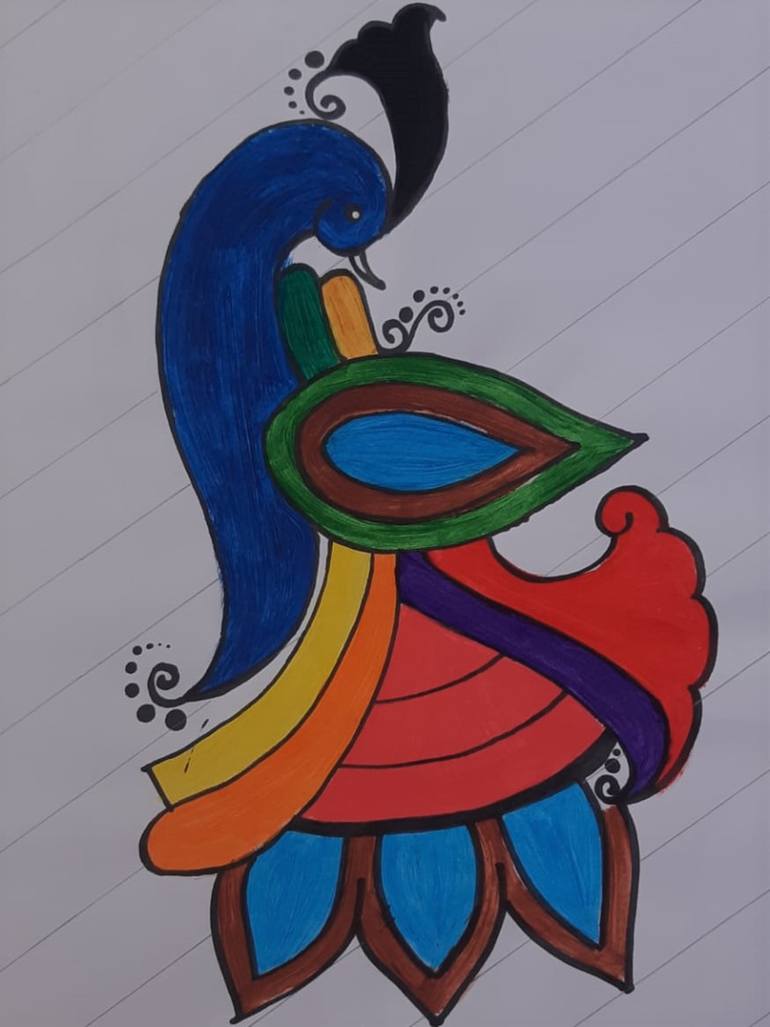 Original Folk Nature Painting by Aarti Jain