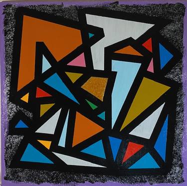 Original Abstract Expressionism Geometric Paintings by Steve Behmke