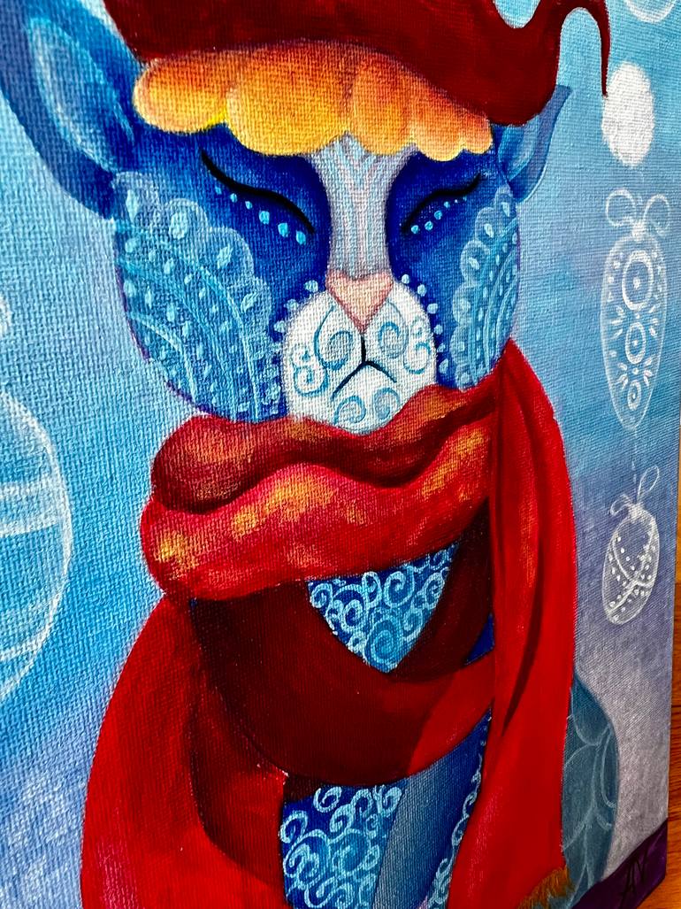 Original Contemporary Cats Painting by Angelica Bremel