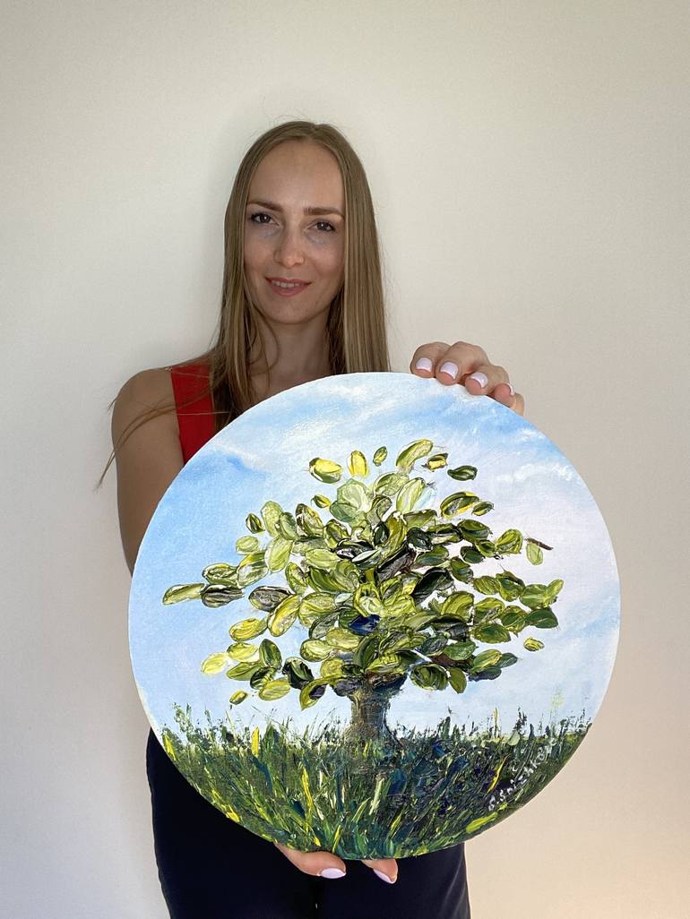 Original Impressionism Tree Painting by Svitlana Snizhko