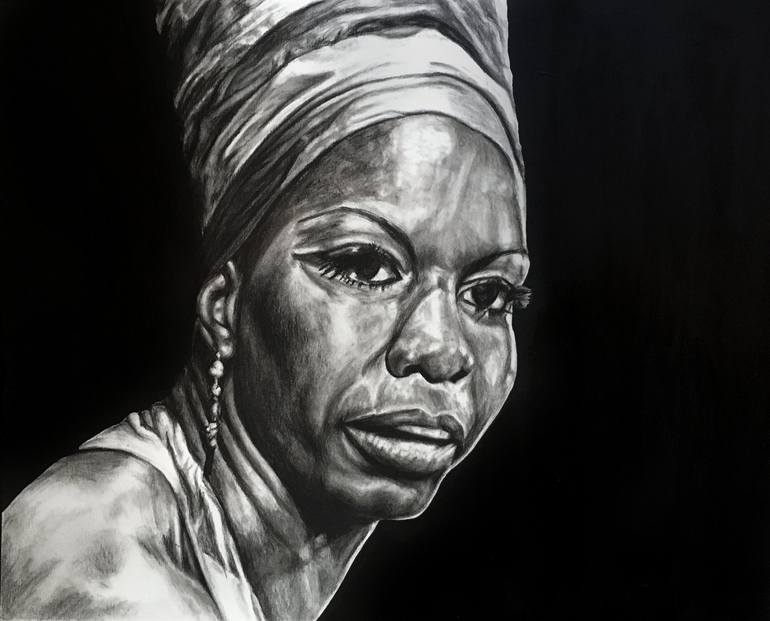 Nina Simone Drawing by Sally Gates | Saatchi Art