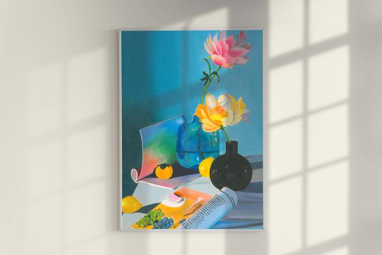 Original Art Deco Still Life Painting by Zurwah Naeem