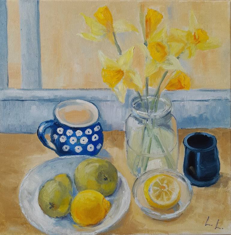 Print of Contemporary Still Life Paintings by Liudmyla Lelechenko