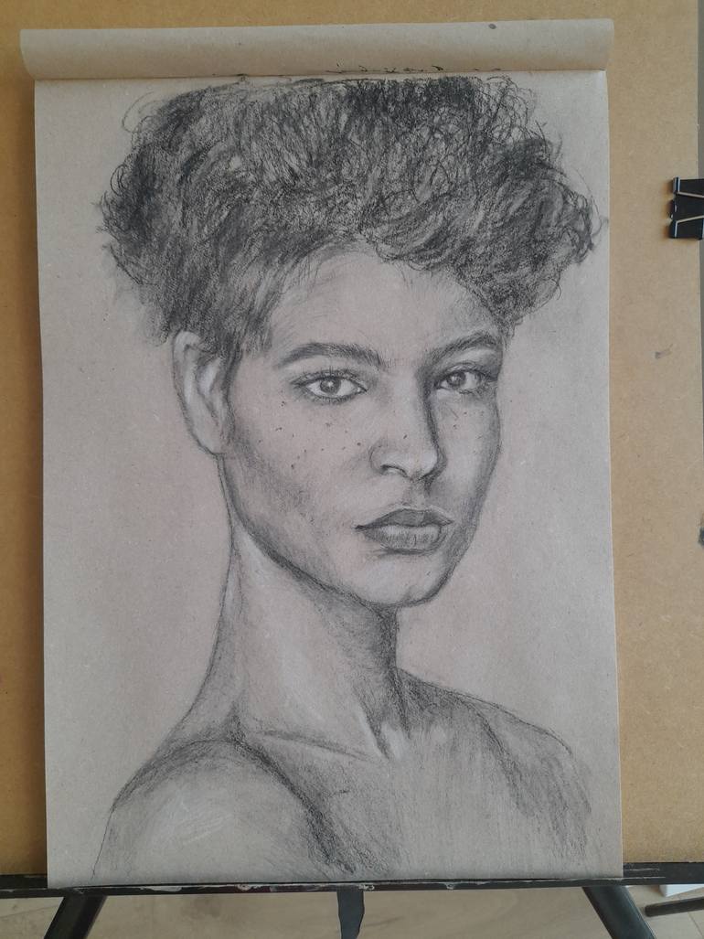 Original Contemporary People Drawing by Liudmyla Lelechenko